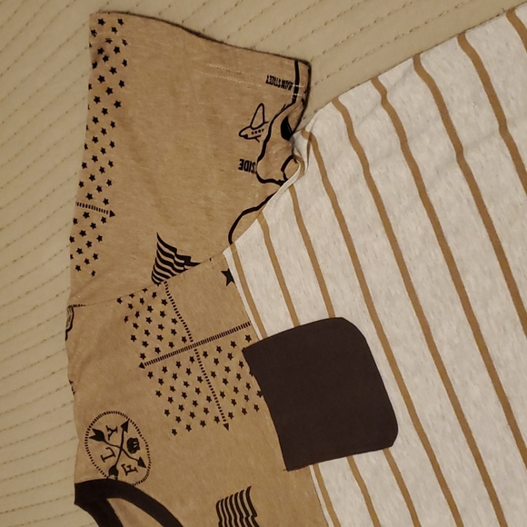 Born Fly Size 3XL T-shirt Tan and Brown - Picture 4 of 16